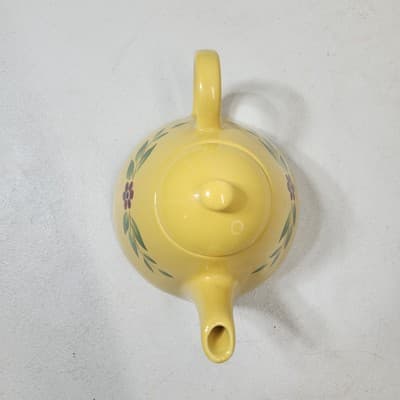 Vintage Christineholm Teapot Sweden 1970s Yellow Retro Kitchen Home Decor - Thumbnail 9