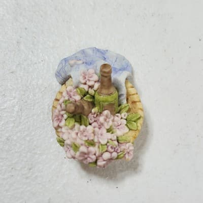 Vintage 1991 Ganz Little Cheesers Picnic Basket Figurine 05211 - Thumbnail 6