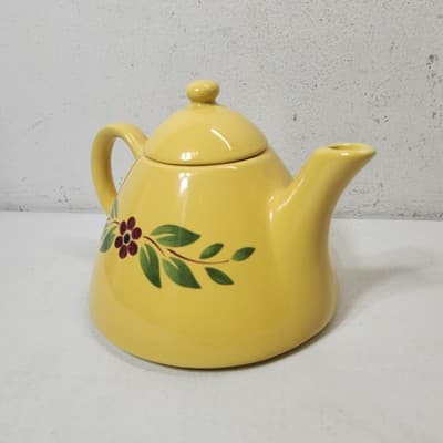 Vintage Christineholm Teapot Sweden 1970s Yellow Retro Kitchen Home Decor - Thumbnail 7