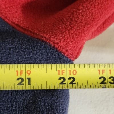 Nautica Men's M Red 1/4 Zip Fleece Pullover Long Sleeve - Thumbnail 2