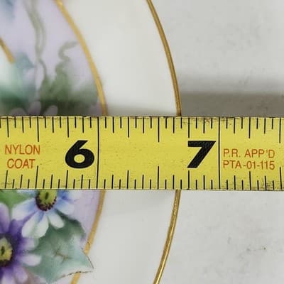 Thomas Bavaria Hand Painted Plate Purple Violets Gold Trim 6.5" Vintage - Thumbnail 7