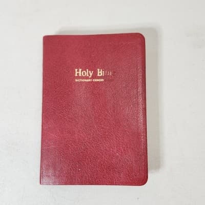 Holy Bible Red Letter Dictionary Concordance KJV Nelson Bonded Leather 1977 - Thumbnail 5