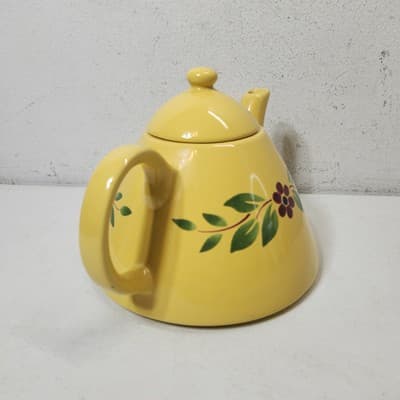 Vintage Christineholm Teapot Sweden 1970s Yellow Retro Kitchen Home Decor - Thumbnail 5