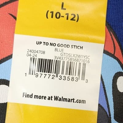 Disney Lilo & Stitch "Up To Snow Good" Graphic T-shirt Boys Size L NEW - Thumbnail 7