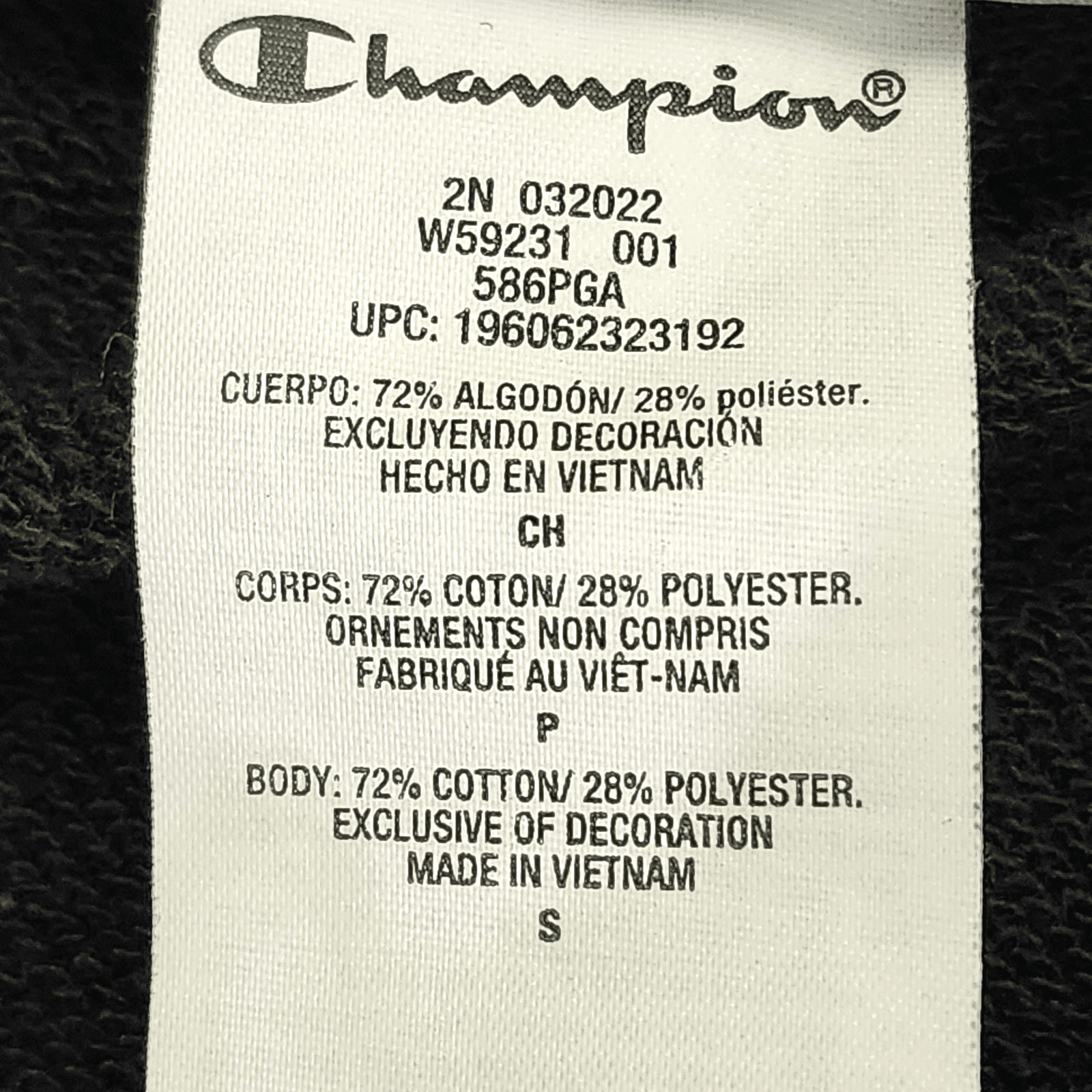 Champion Women's Long Sleeve 1/4 Zip Pullover Sweatshirt Size Small Black - Thumbnail 7