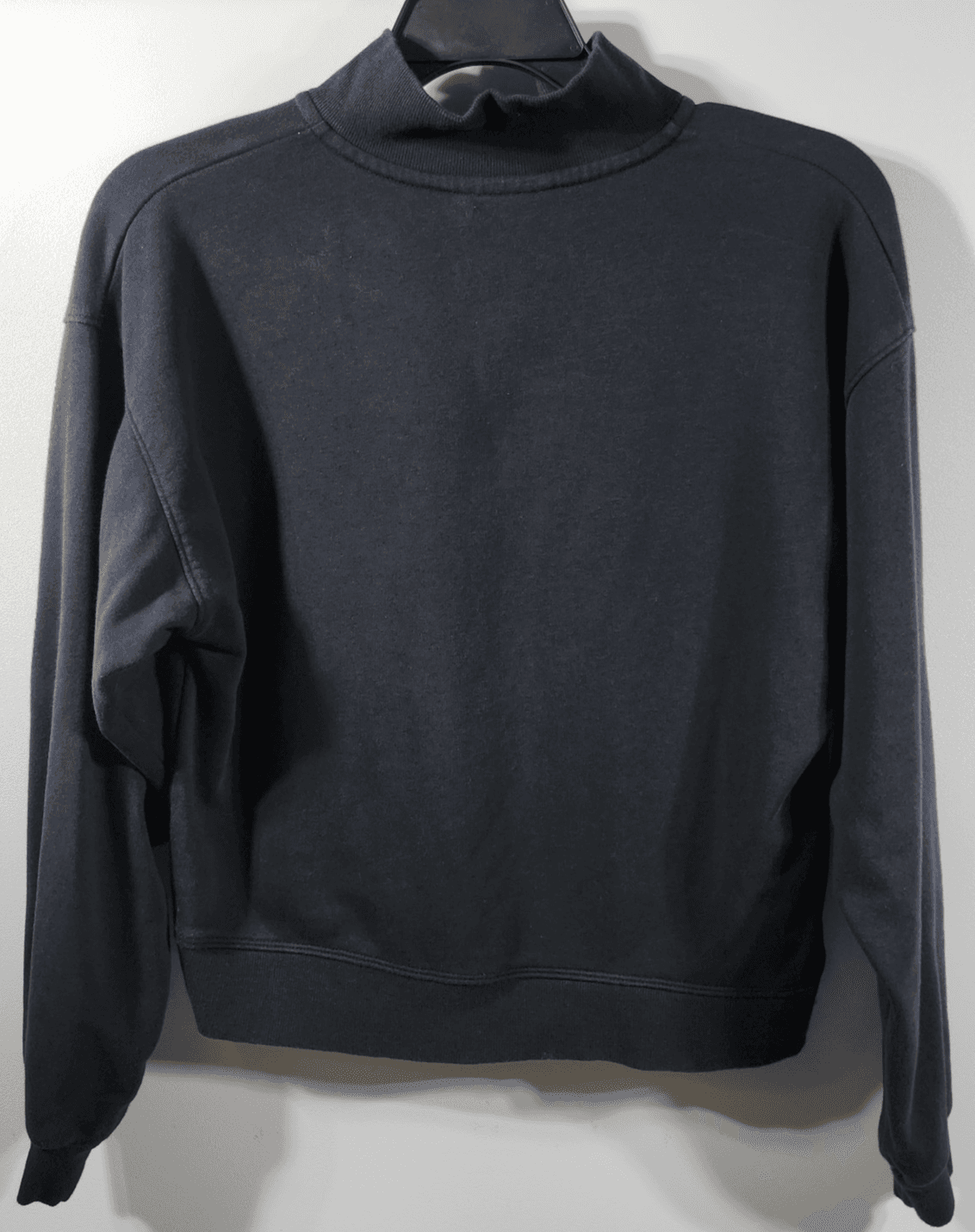 Champion Women's Long Sleeve 1/4 Zip Pullover Sweatshirt Size Small Black - Thumbnail 4