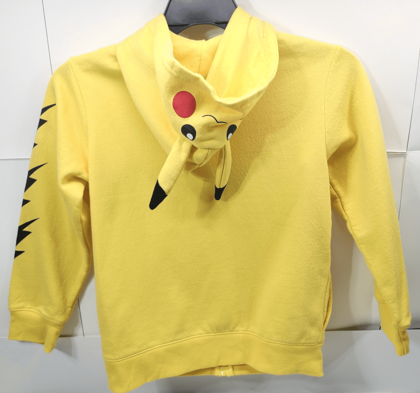 Pokemon Pikachu Boys Hooded Sweatshirt Size Large 10/12 Yellow Full Zip - Thumbnail 6