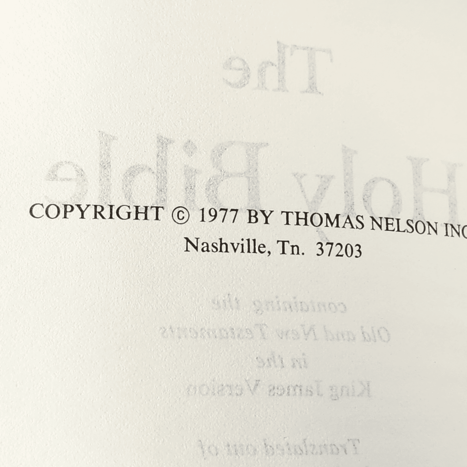 Holy Bible Red Letter Dictionary Concordance KJV Nelson Bonded Leather 1977 - Thumbnail 2