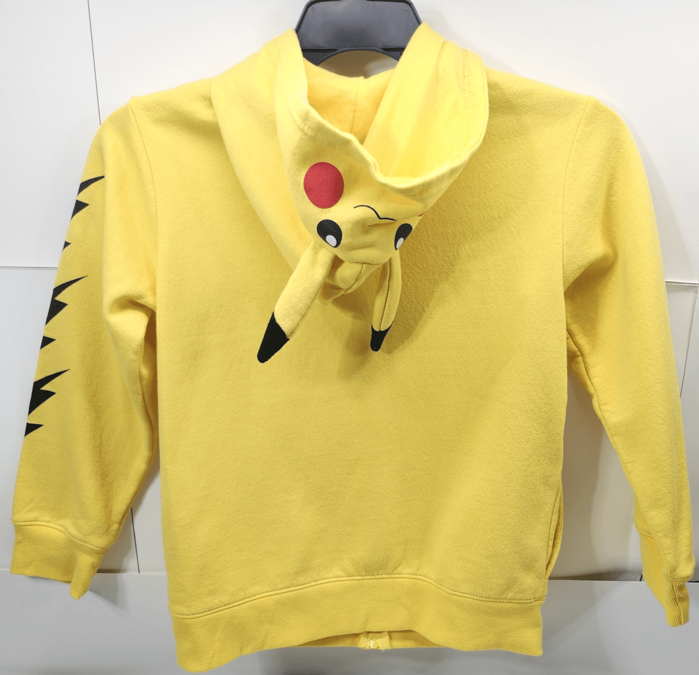 Pokemon Pikachu Boys Hooded Sweatshirt Size Large 10/12 Yellow Full Zip - Thumbnail 4