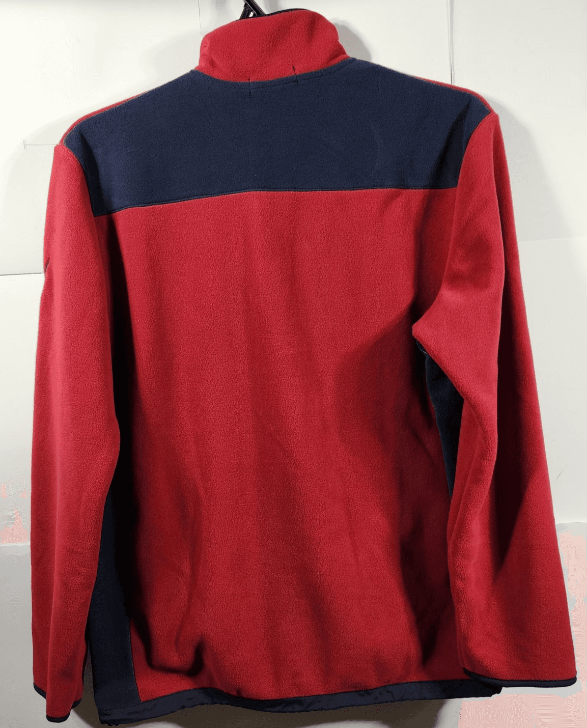 Nautica Men's M Red 1/4 Zip Fleece Pullover Long Sleeve - Thumbnail 6
