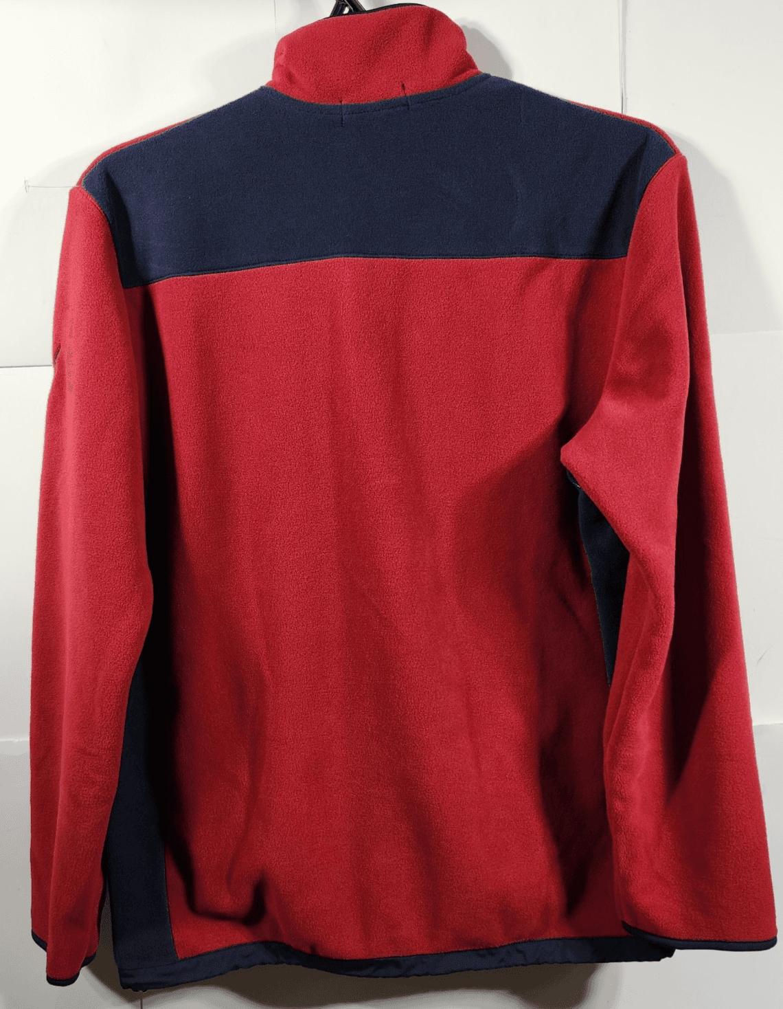Nautica Men's M Red 1/4 Zip Fleece Pullover Long Sleeve - Thumbnail 4