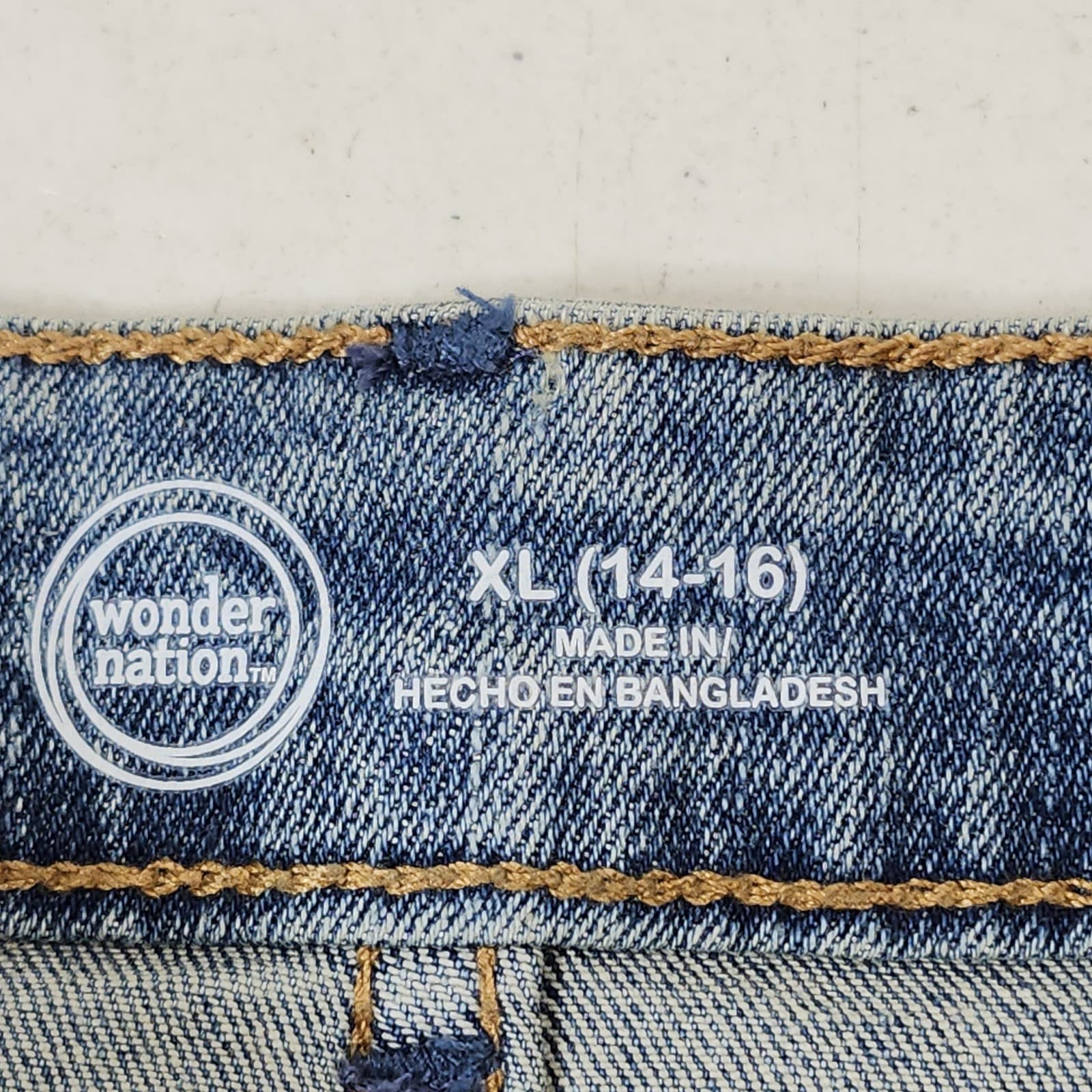 Wonder Nation Skirt Girl’s Size XL 14-16 Distressed Blue Denim NEW - Thumbnail 8