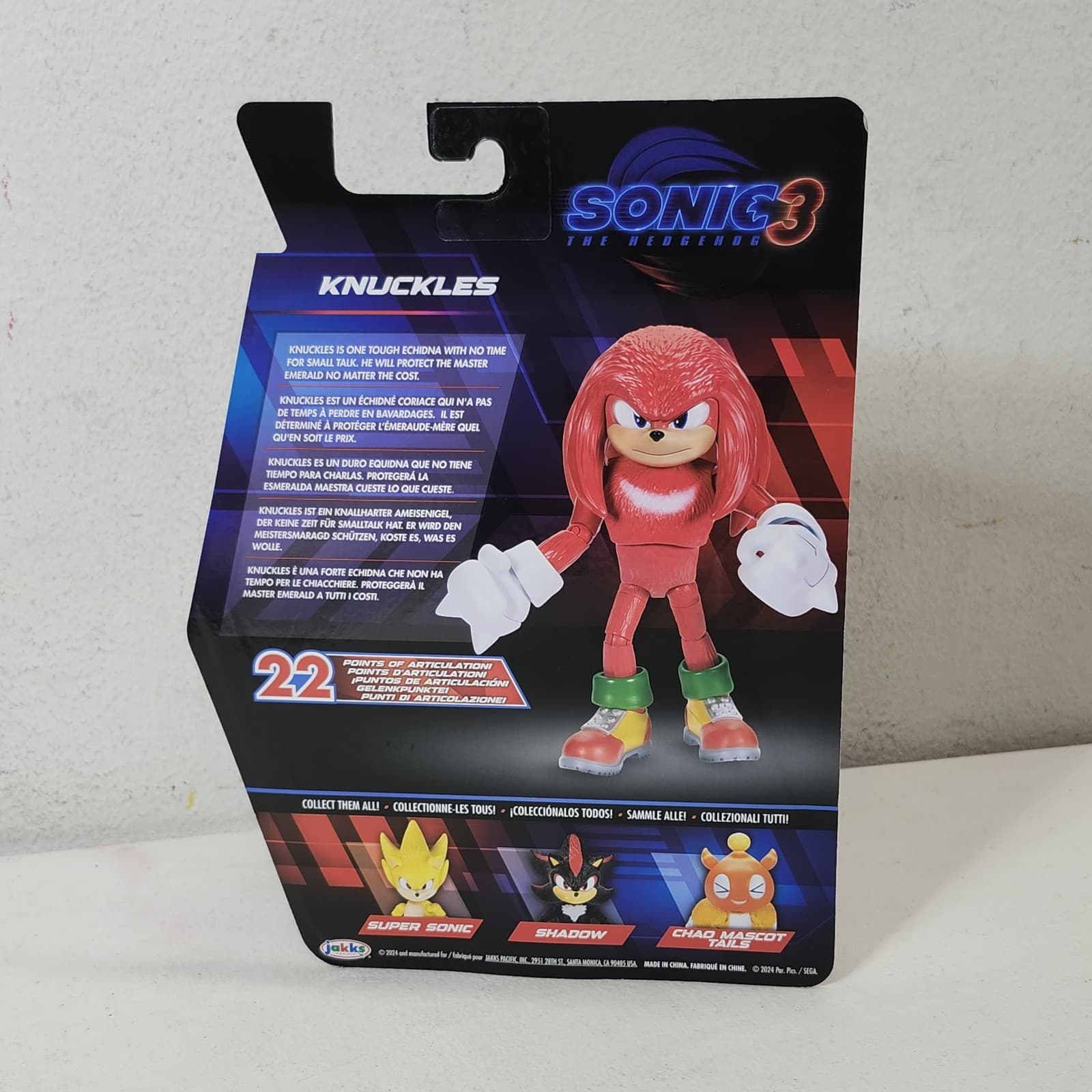 Sonic 3 Movie Knuckles Action Figure Kids Toy Jakks Pacific NEW - Thumbnail 3
