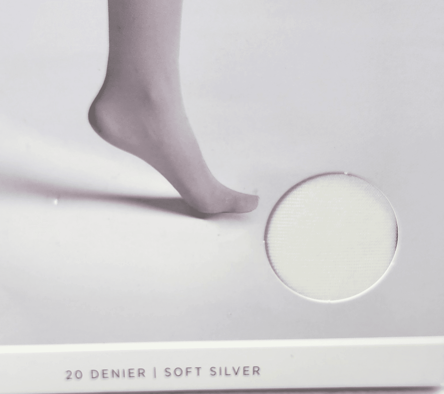 Silk Impressions Pantyhose 2 Pack Small Silver 20 Denier Shimmer Sheer - Thumbnail 2