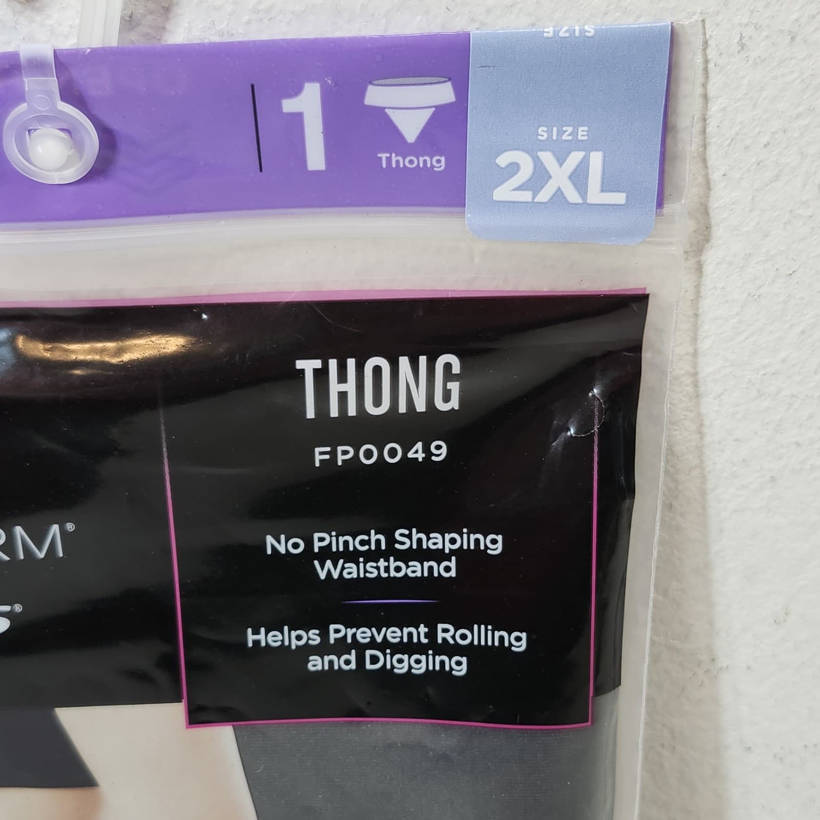 Maidenform Women's Lace Shaping Thong Size 2XL Black NEW - Thumbnail 2