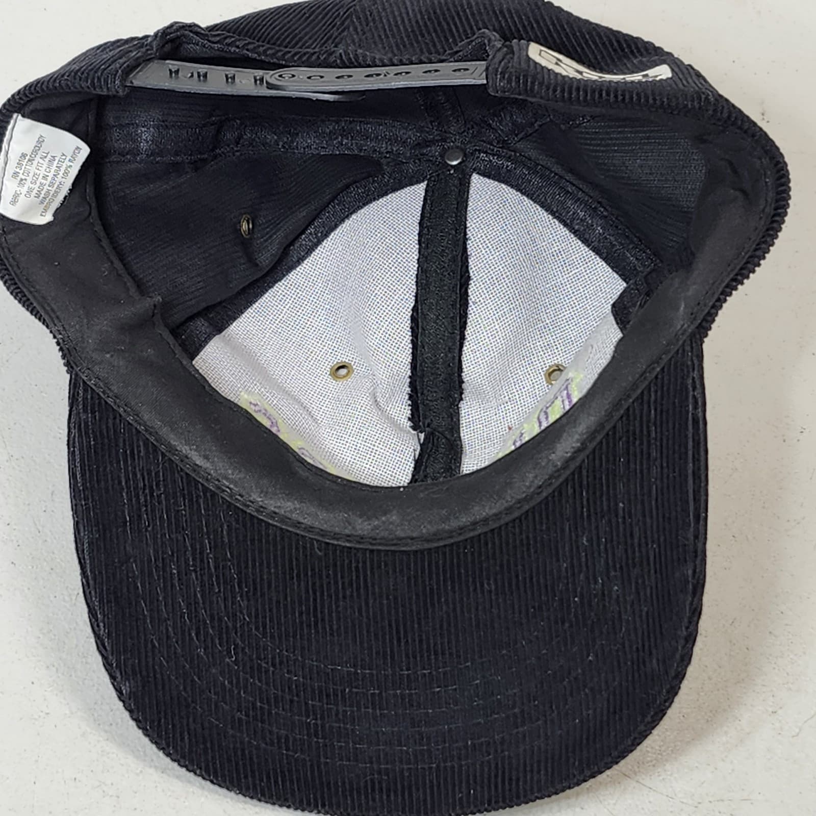 Vintage MLB Pittsburgh Pirates Snapback Hat Baseball Trucker Cap Corduroy Neon - Thumbnail 9