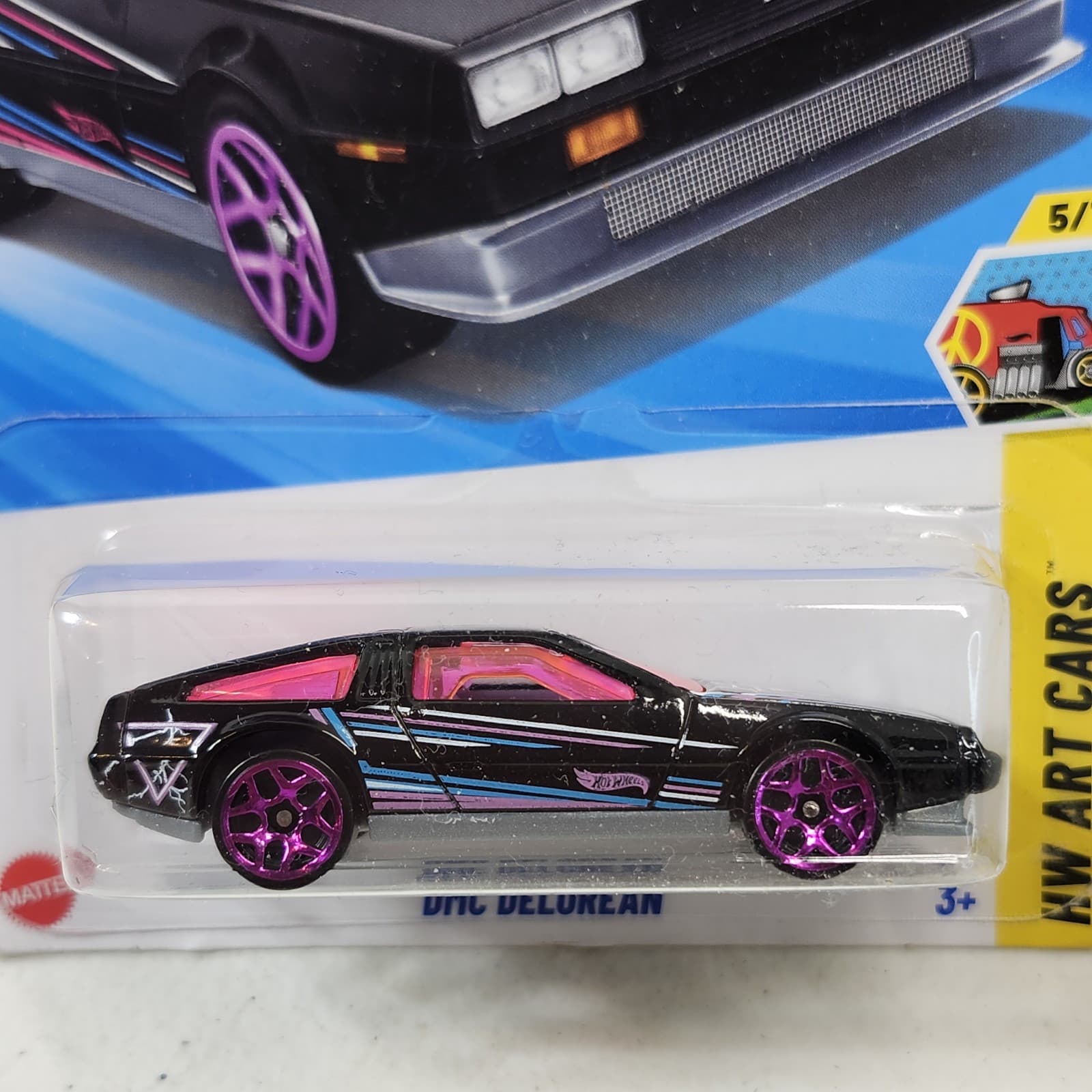 Hot Wheels DMC Delorean HW Art Cars Black 1/64 Toy Vehicle NEW - Thumbnail 2