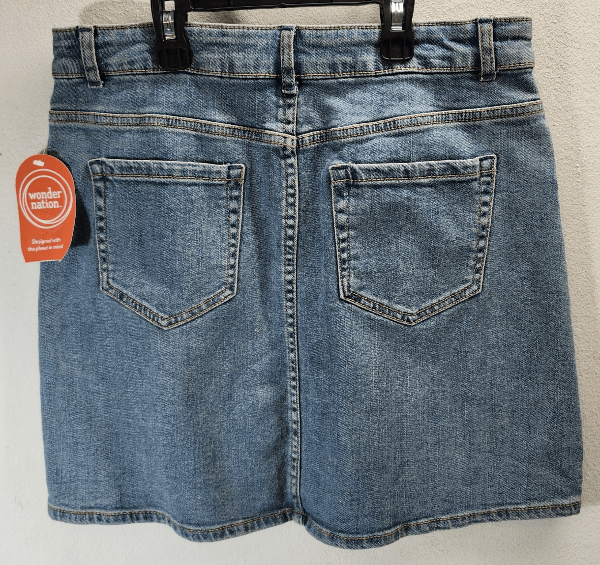 Wonder Nation Skirt Girl’s Size XL 14-16 Distressed Blue Denim NEW - Thumbnail 6