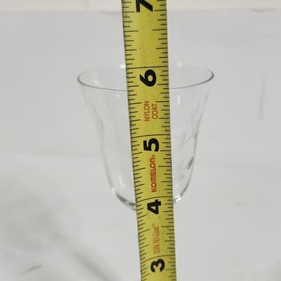 Tuscany Crystal Wine Glasses Etched Design 5.5" Home Bar Decor - Thumbnail 5