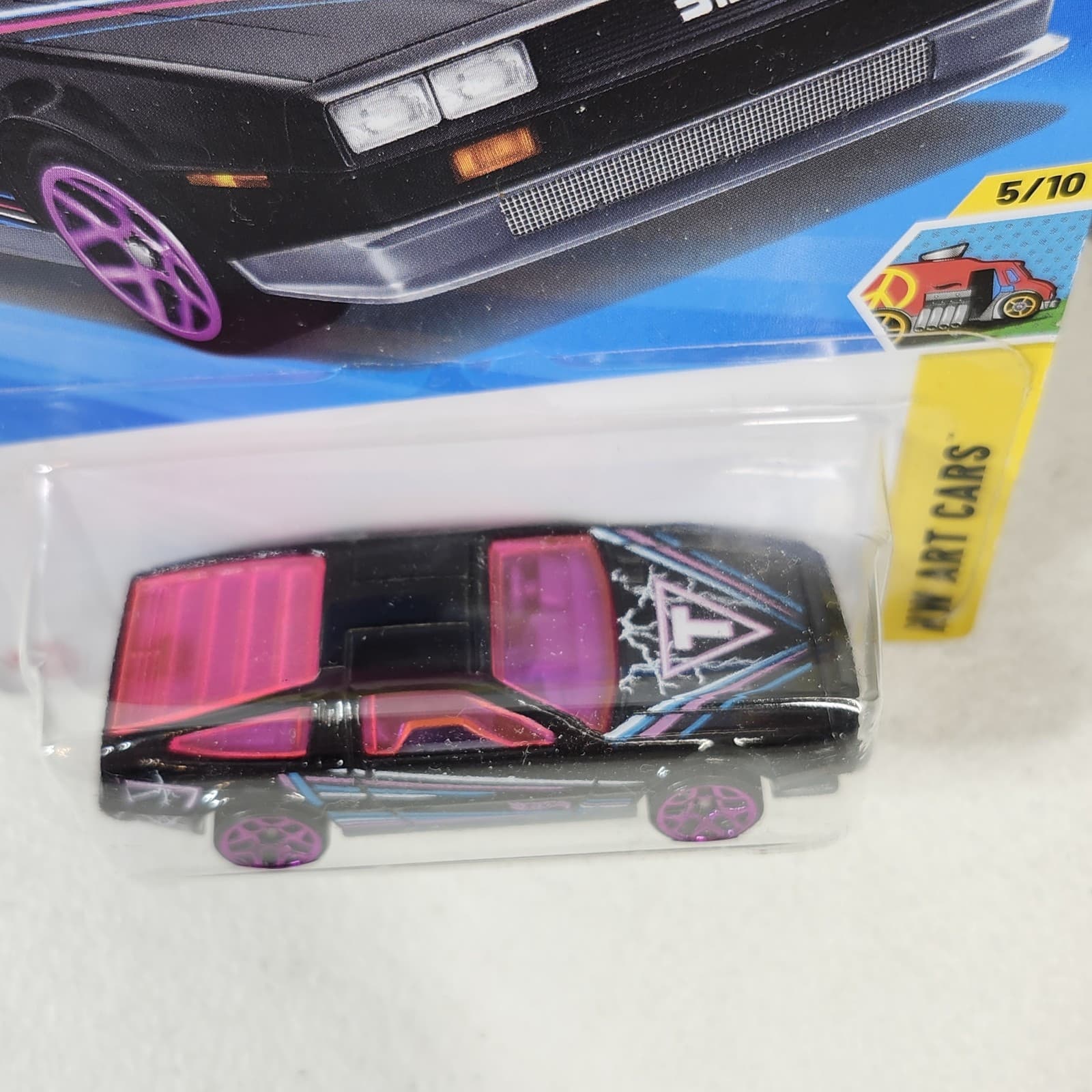 Hot Wheels DMC Delorean HW Art Cars Black 1/64 Toy Vehicle NEW - Thumbnail 3