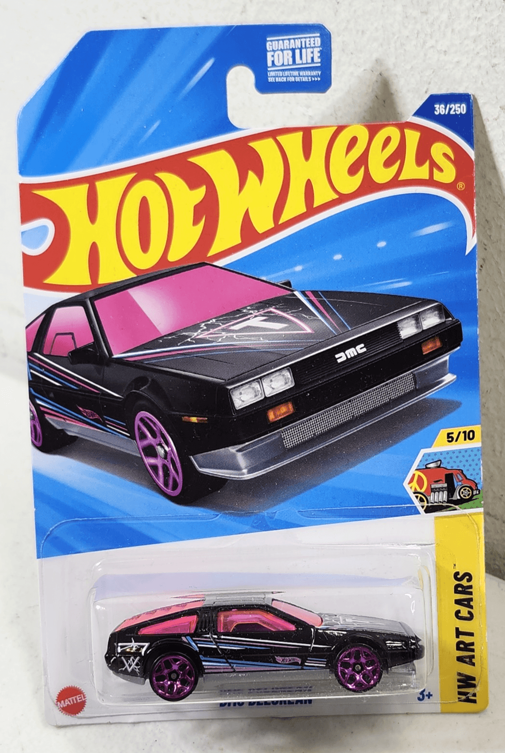 Hot Wheels DMC Delorean HW Art Cars Black 1/64 Toy Vehicle NEW