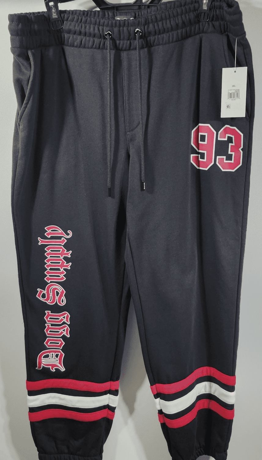 Dogg Supply Snoop Jogger Sweatpants Men's 3XL Black Red Streetwear NEW - Thumbnail 5