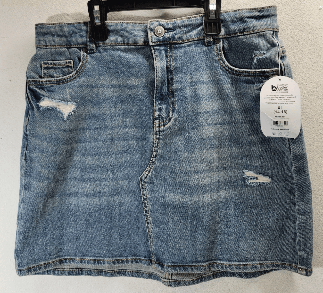 Wonder Nation Skirt Girl’s Size XL 14-16 Distressed Blue Denim NEW - Thumbnail 5
