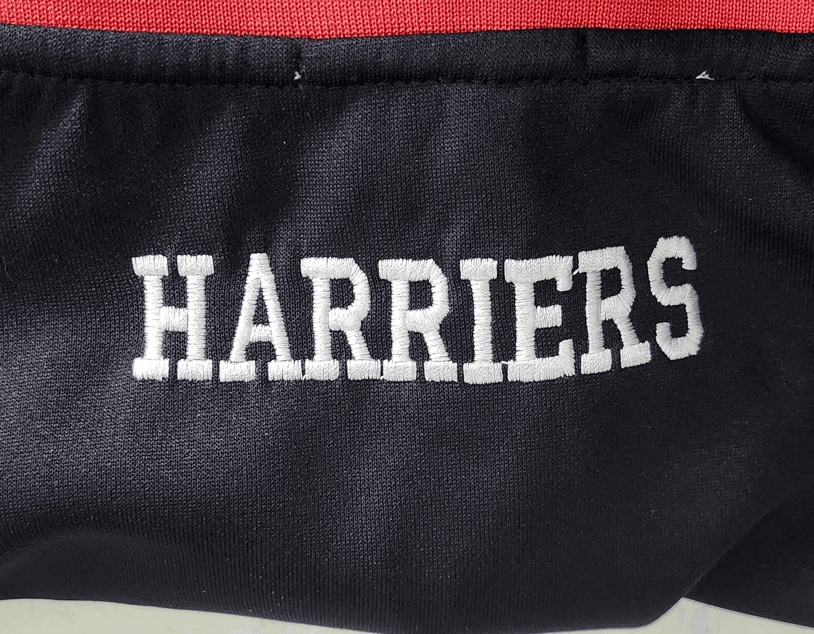Nike Men's Small Track Jacket Red Black Full Zip Harriers Emblem - Thumbnail 8