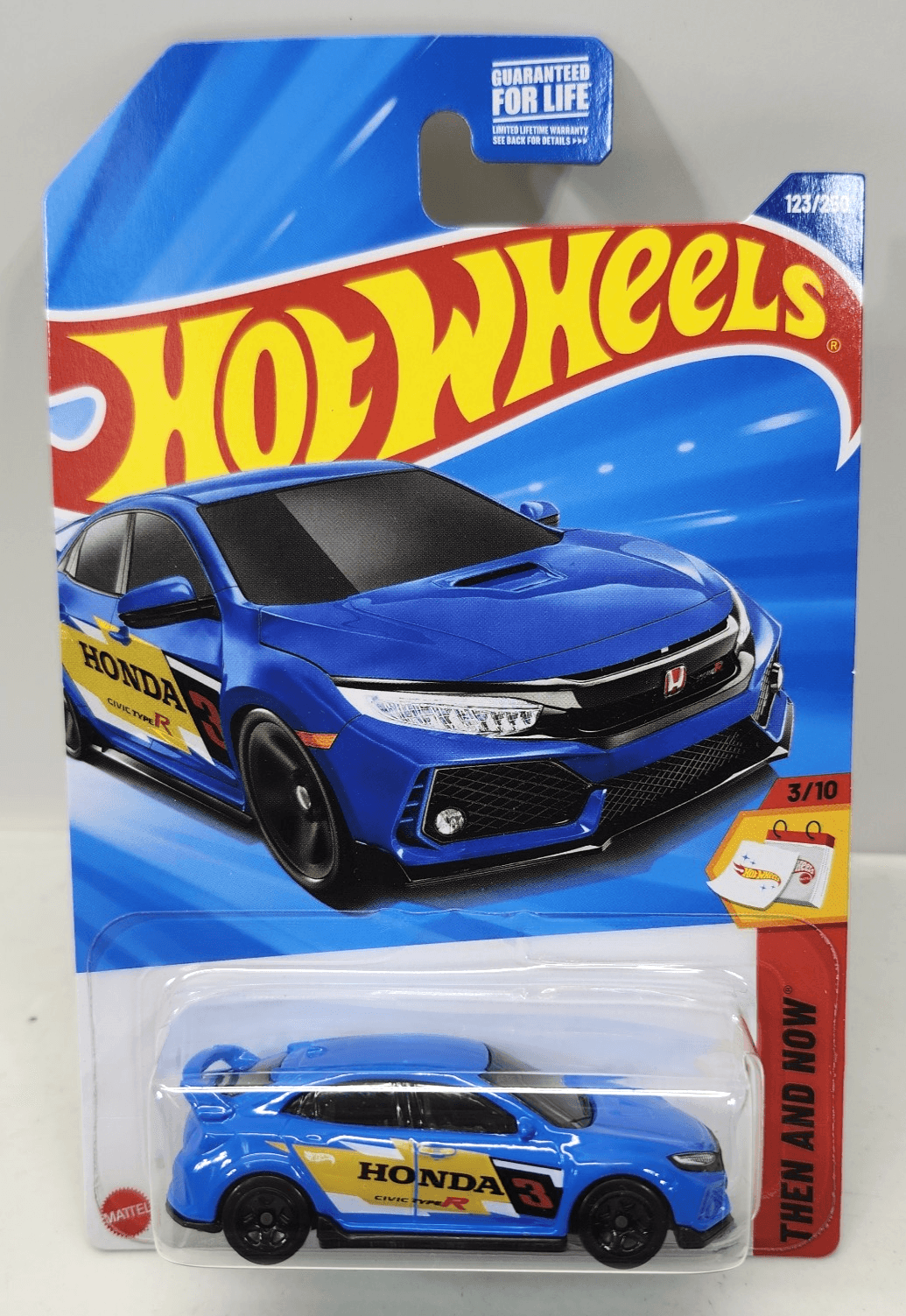 2025 Hot Wheels 2018 Honda Civic Type R Then And Now Blue Car 1/64 Toy NEW