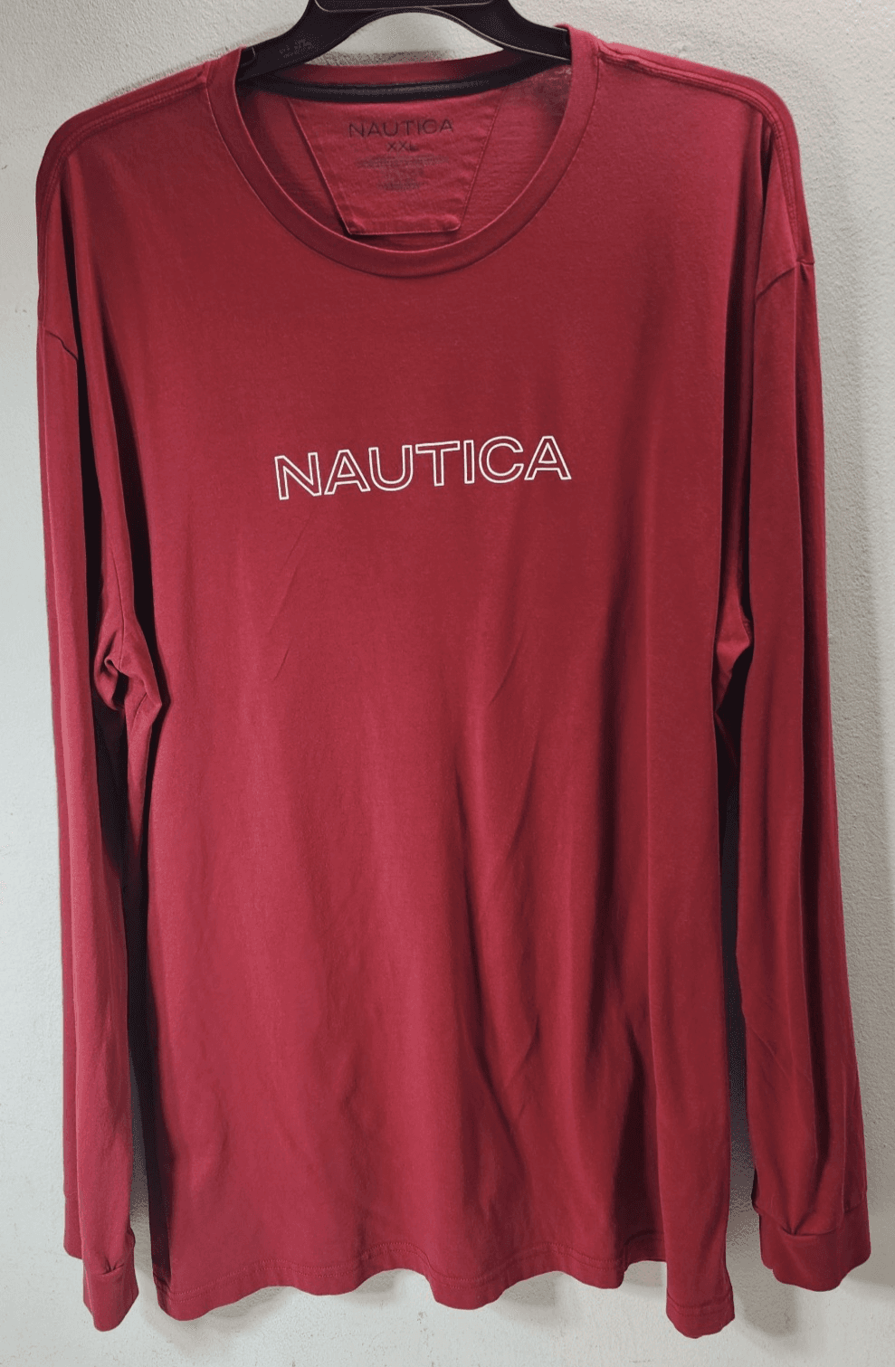 Nautica Shirt Men's Size XXL Red Long Sleeve Pull Over - Thumbnail 5