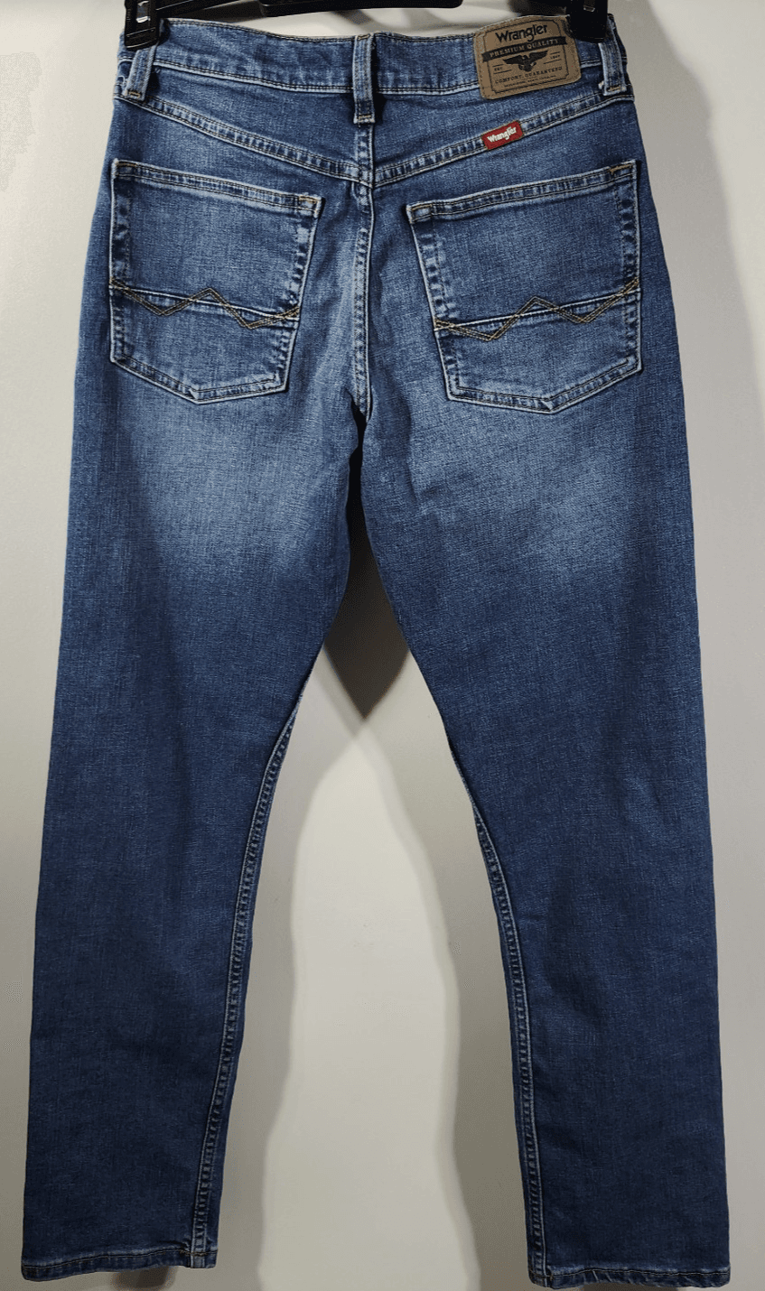 Wrangler Men's Athletic Fit Jeans Size 28 X 30 Blue Denim Pants - Thumbnail 4