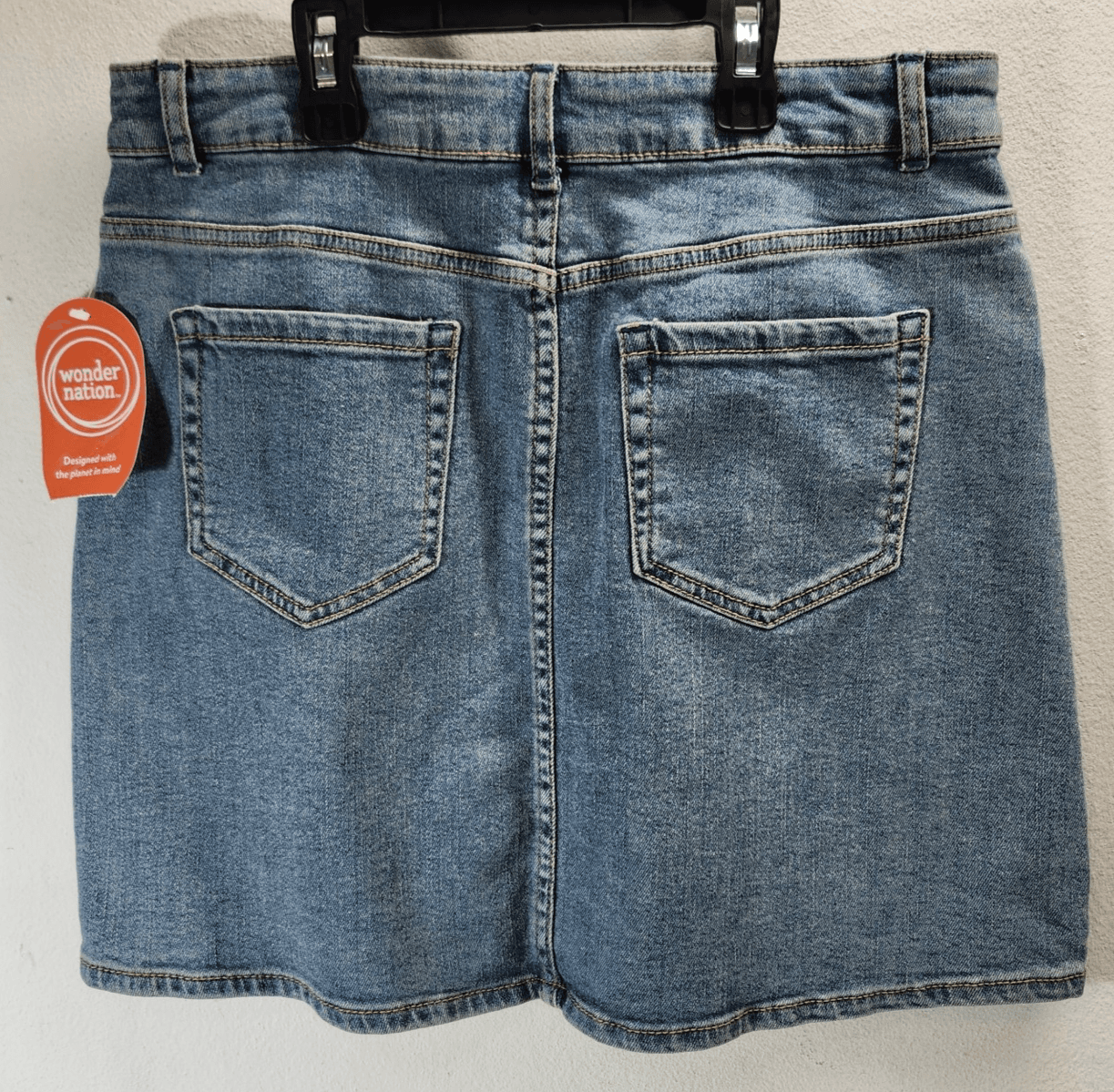 Wonder Nation Skirt Girl’s Size XL 14-16 Distressed Blue Denim NEW - Thumbnail 4