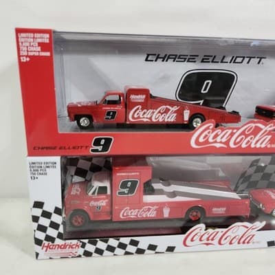 M2 Haulers Lot Chase Elliott Coca-Cola Chevy Cheyenne Super 10 Camaro Toy NEW - Thumbnail 2