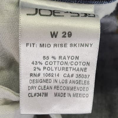 Joe's Jeans Womens 29 Blue Denim Mid Rise Skinny Medium Wash Pants - Thumbnail 8