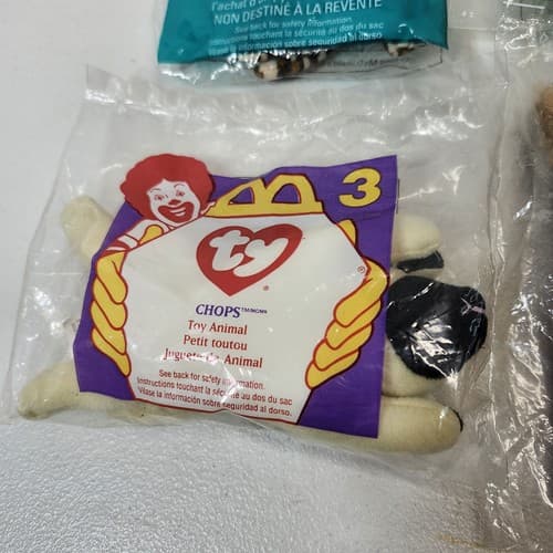1996 McDonald's Happy Meal Ty Teenie Beanie Spunky Chops Freckles Antsy Lot NEW - Thumbnail 4