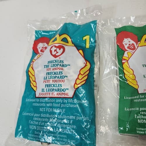 1996 McDonald's Happy Meal Ty Teenie Beanie Spunky Chops Freckles Antsy Lot NEW - Thumbnail 6