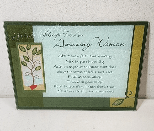 Abbey Cutting Board Glass Decorative Recipe For An Amazing Woman Kitchen Decor