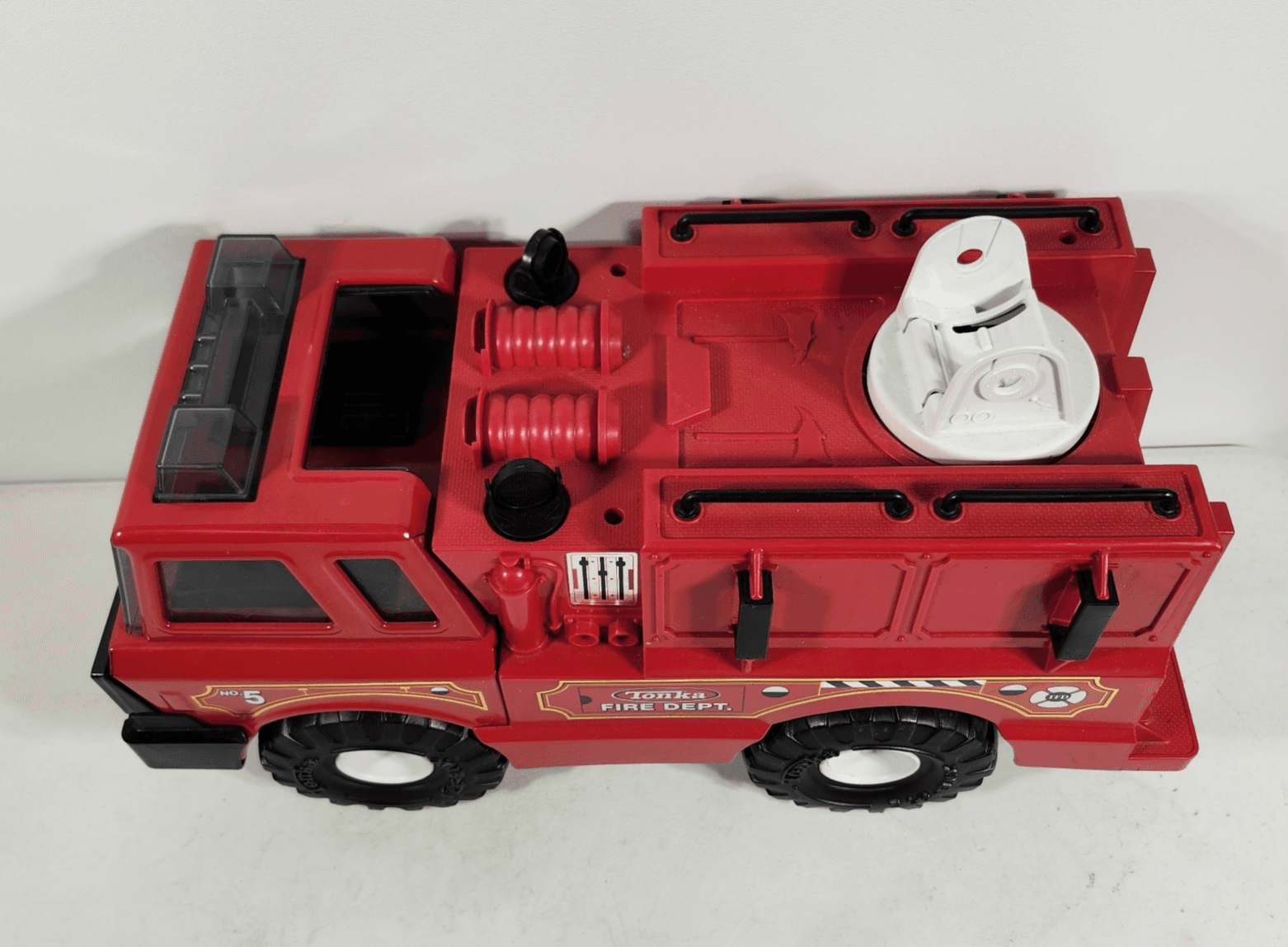 Tonka NO.5 Fire Department Truck 21" Red Toy Vehicle Missing Ladder - Thumbnail 3