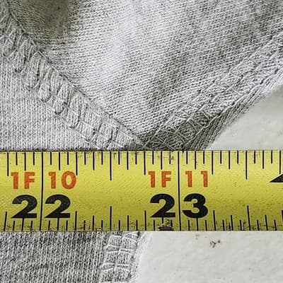 J America Men's XXL Shirt Long Sleeve 4-Button Henley Gray Cotton - Thumbnail 2