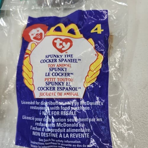 1996 McDonald's Happy Meal Ty Teenie Beanie Spunky Chops Freckles Antsy Lot NEW - Thumbnail 3