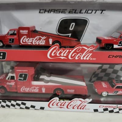 M2 Haulers Lot Chase Elliott Coca-Cola Chevy Cheyenne Super 10 Camaro Toy NEW - Thumbnail 3