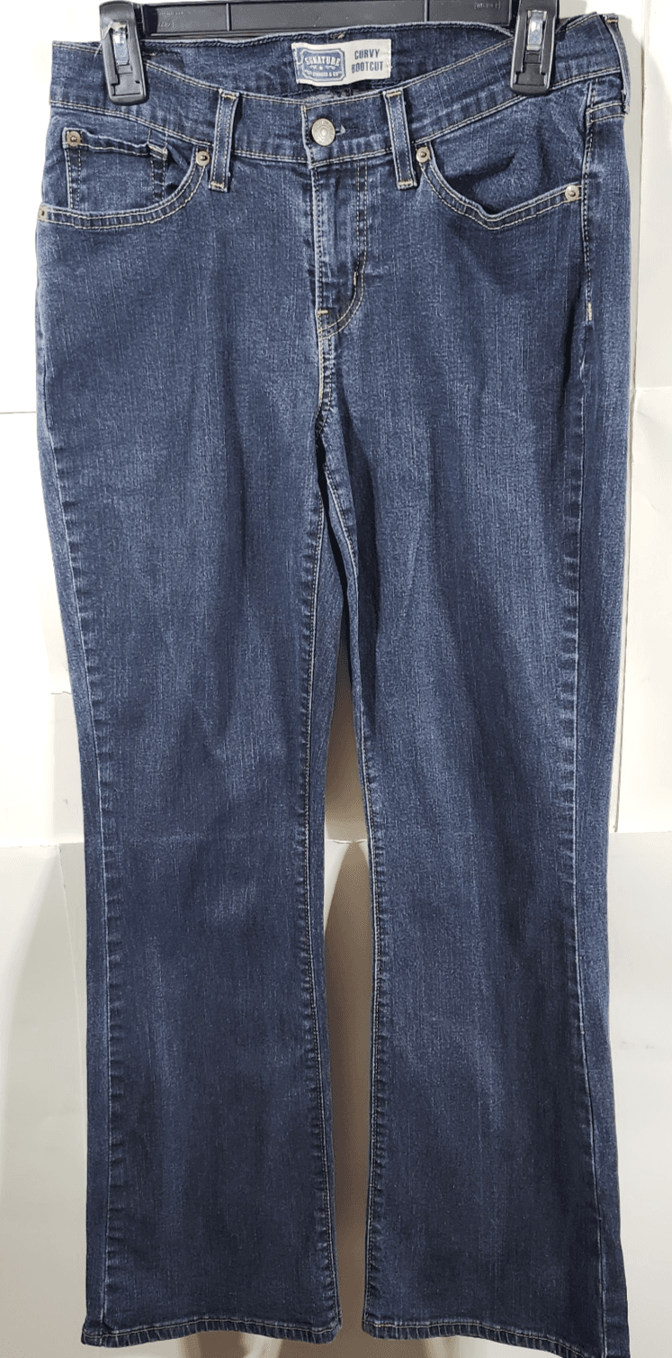 Levi's Women's 8 Curvy Bootcut Jeans Blue Denim Dark Wash Pants