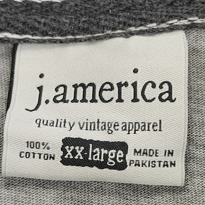 J America Men's XXL Shirt Long Sleeve 4-Button Henley Gray Cotton - Thumbnail 7