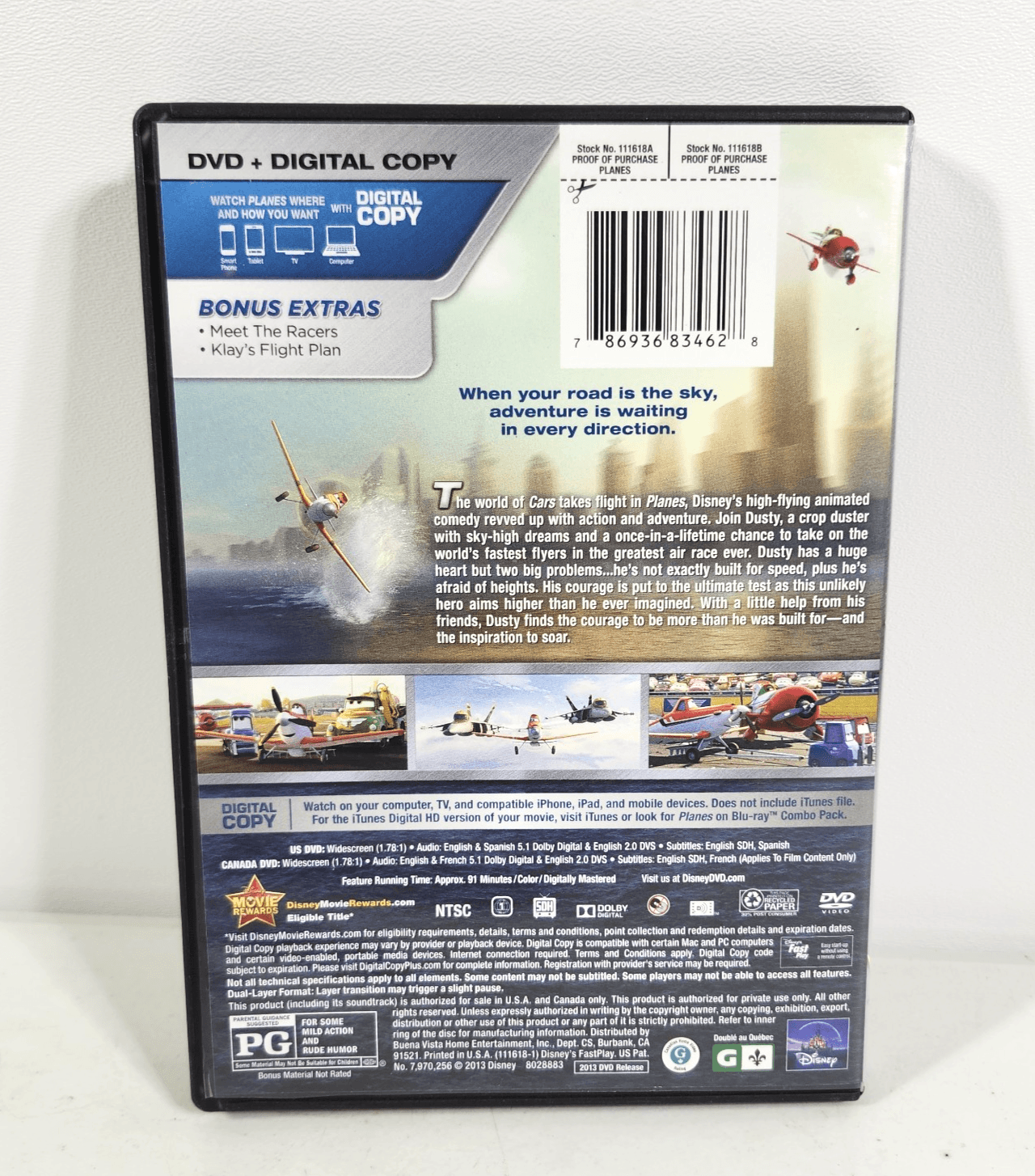 Planes DVD, 2013 Walt Disney Kids Cartoon Movie - Thumbnail 3