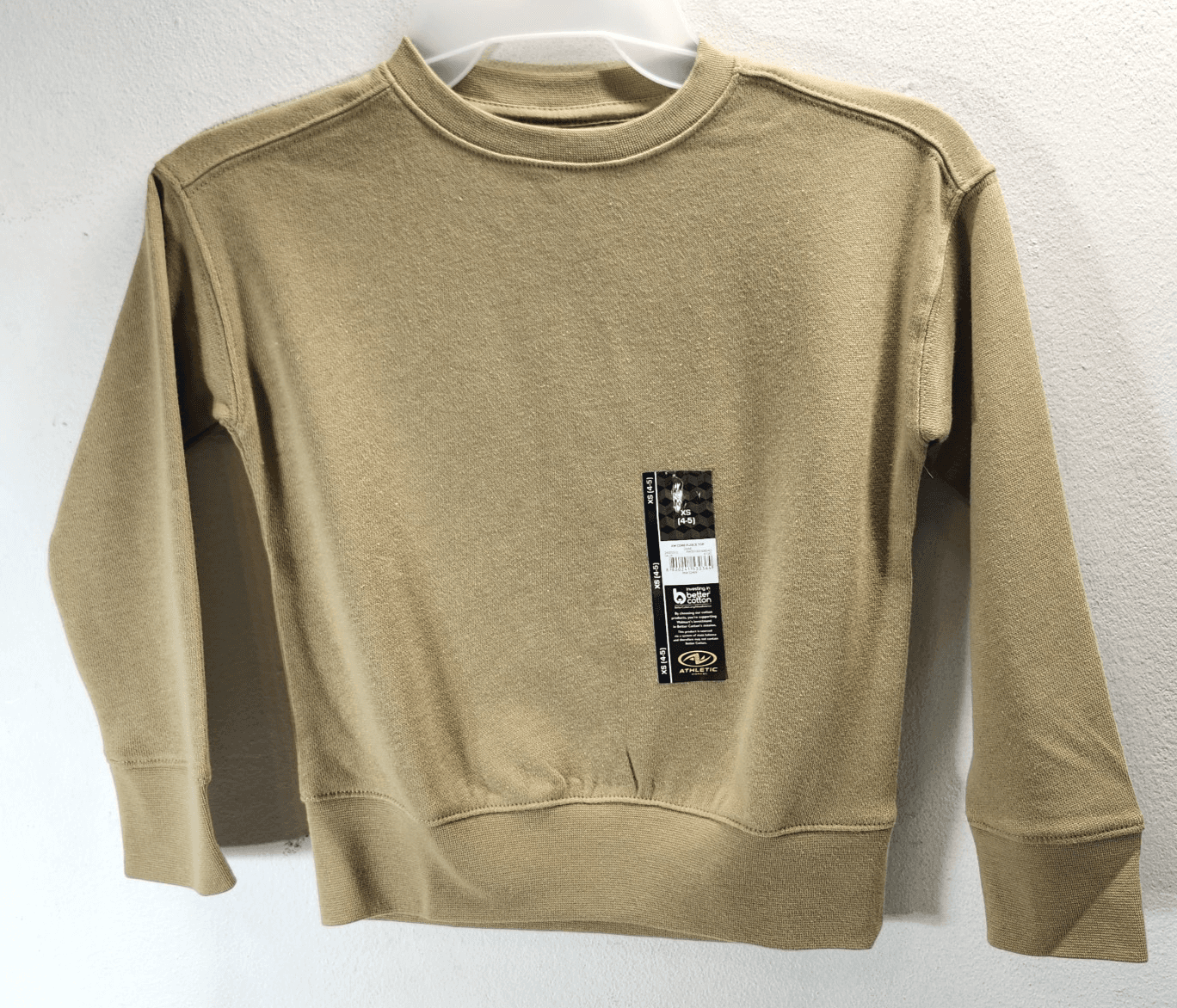 Boys Sweatshirt Size XS (4-5) Pullover Light Brown Athletic Works NEW - Thumbnail 4