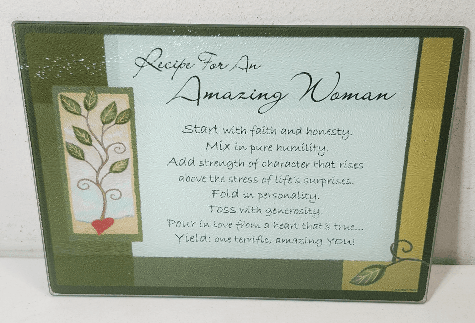 Abbey Cutting Board Glass Decorative Recipe For An Amazing Woman Kitchen Decor - Thumbnail 2