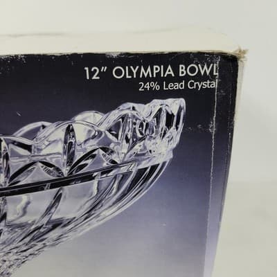 Vtg Godinger Olympia Leaded Crystal Pedestal Centerpiece Compote Bowl Holidays - Thumbnail 9