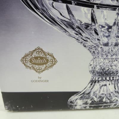 Vtg Godinger Olympia Leaded Crystal Pedestal Centerpiece Compote Bowl Holidays - Thumbnail 10