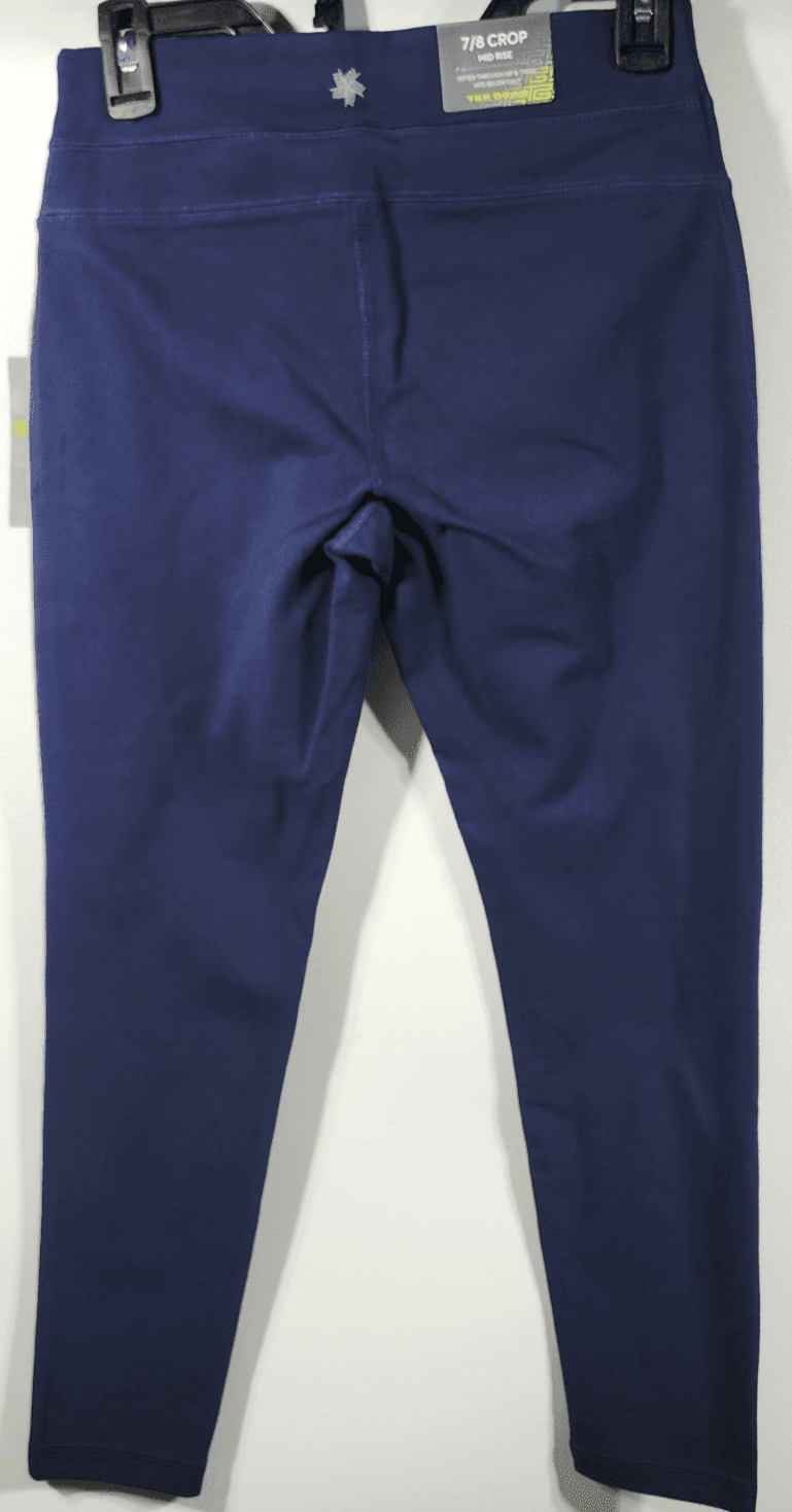 Tek Gear Leggings Women's S Blue Crop Active Athletic Mid Rise Elastic Workout - Thumbnail 6