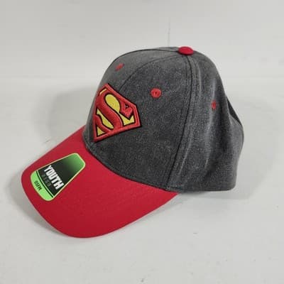 DC Comics Superman Hat Cap Adjustable Snapback Youth One Size Fits Most NEW - Thumbnail 2